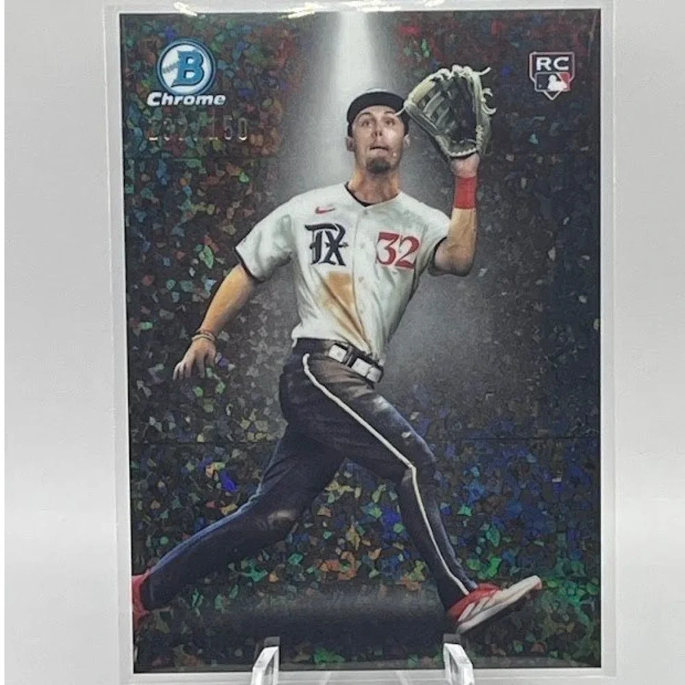 Evan Carter Bowman Scouts Top 100 2024 Topps Bowman Chrome BS-14 Texas Rangers